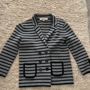 Loft Cotton Striped Blazer